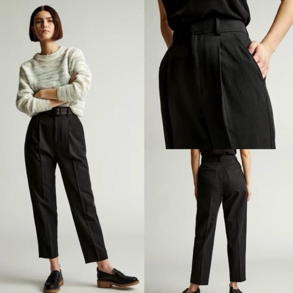 Everlane The Tencel Way High Taper Black Pants